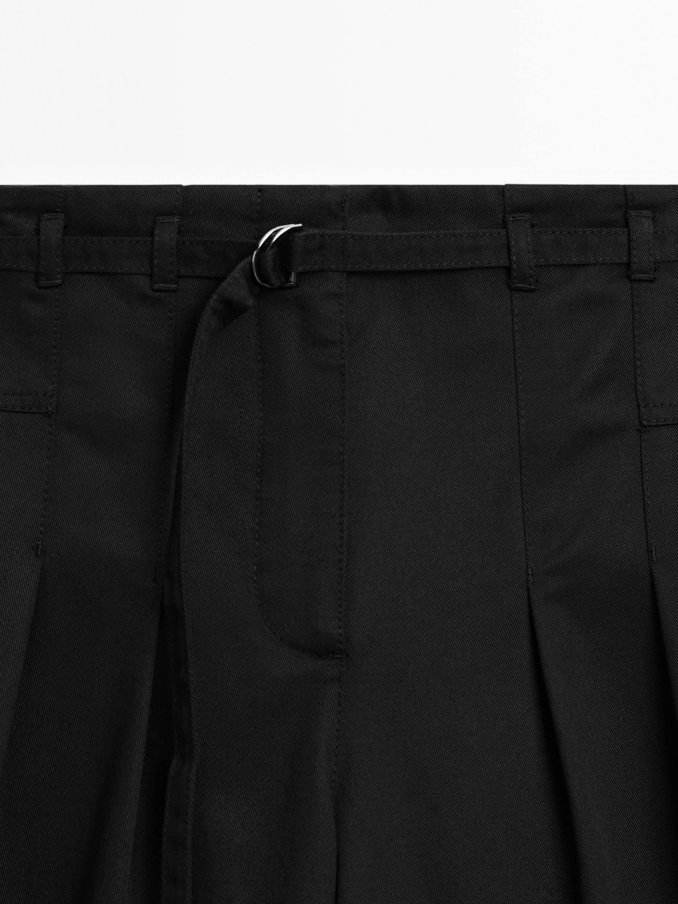 Palazzo trousers with tie